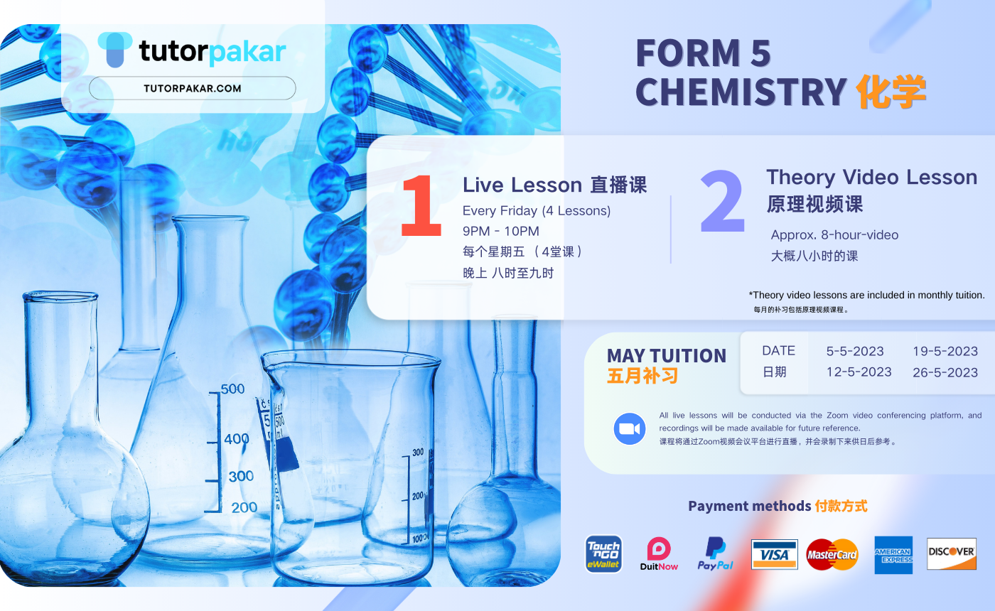 Form 5 Chemistry – May Tuition